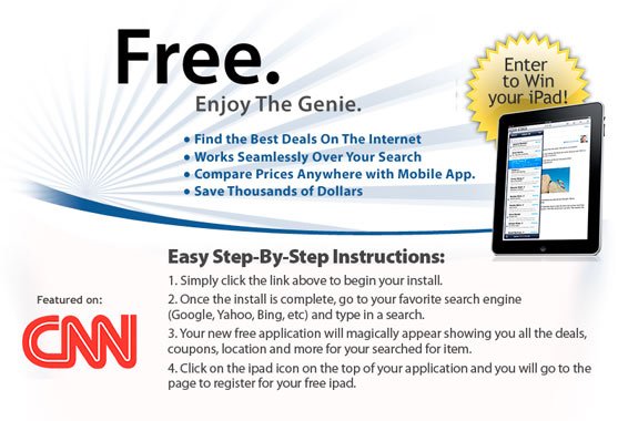 Free iPad Offer Button